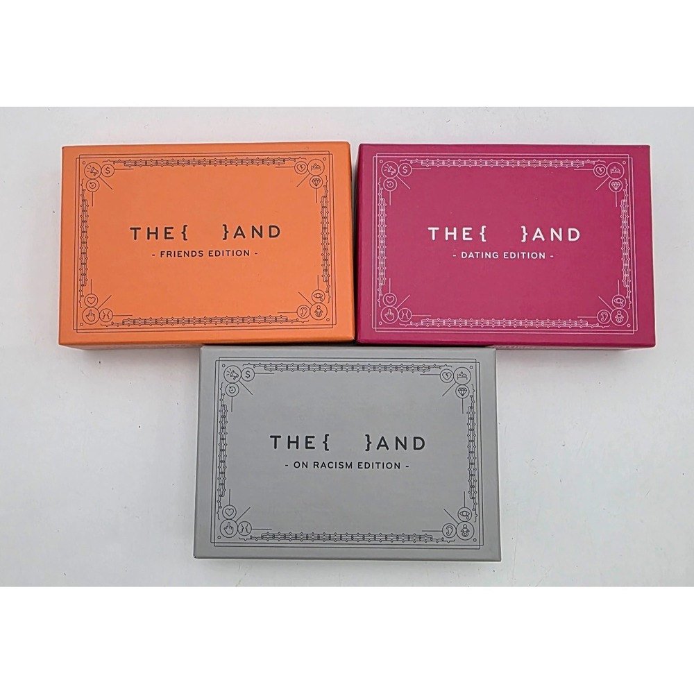 THE { } AND: Friends, Couple's &Racism Editions Card Game by The Skin Deep
